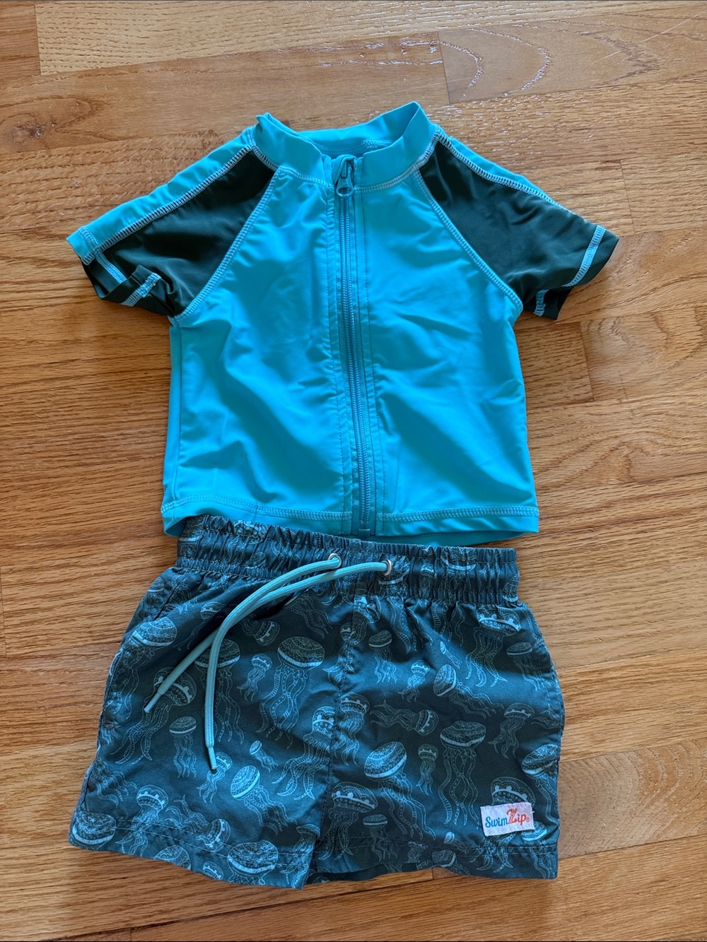Baby boys Swimzip Rashguard Swim Set size 6-12